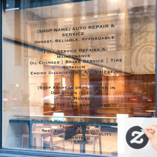Autocollant Pour Fenêtre Clôture de la fenêtre d'une boutique d'automobile 