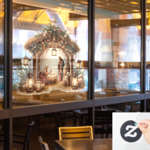 Autocollant Pour Fenêtre Clôture de la fenêtre Nativité