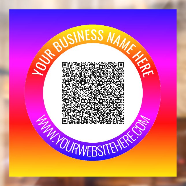 Autocollant Pour Fenêtre Clôture de la fenêtre Promo commerciale de code QR (Feuille 2)