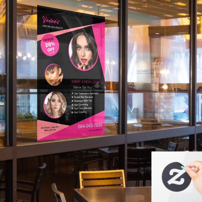 Autocollant Pour Fenêtre Clôture de la fenêtre Services de salon (Fenêtre du restaurant)
