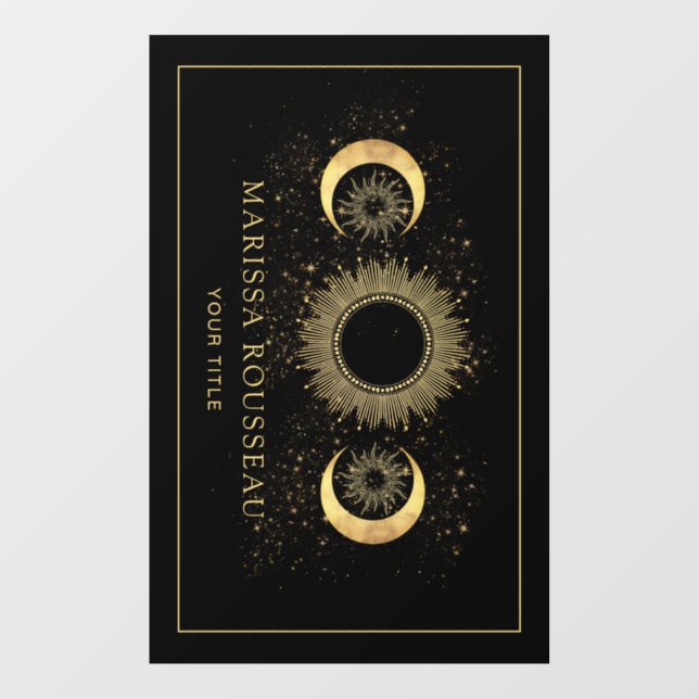 Autocollant Pour Fenêtre Clôture de la fenêtre Soleil Noir Or Céleste (Feuille)