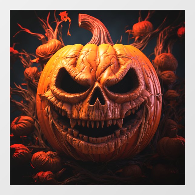 Autocollant Pour Fenêtre Clôture éffrayante de fenêtre Halloween (Feuille)