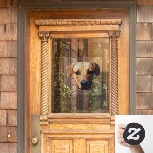 Autocollant Pour Fenêtre Clôture personnalisée de la fenêtre de chien (Porte d'accueil)