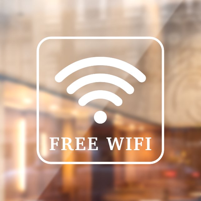 Autocollant Pour Fenêtre Clôture Wifi Gratuite (Feuille 2)