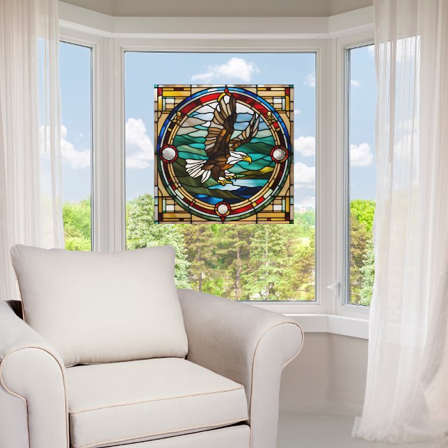 Autocollant Pour Fenêtre Clou de fenêtre d'aigle en verre filé Faux (Créateur téléchargé)