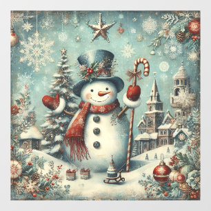 Autocollant Pour Fenêtre Clou de la fenêtre de Noël classique Vintage