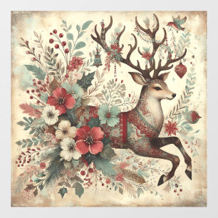 Autocollant Pour Fenêtre Clouage classique de la fenêtre de cerfs de Noël