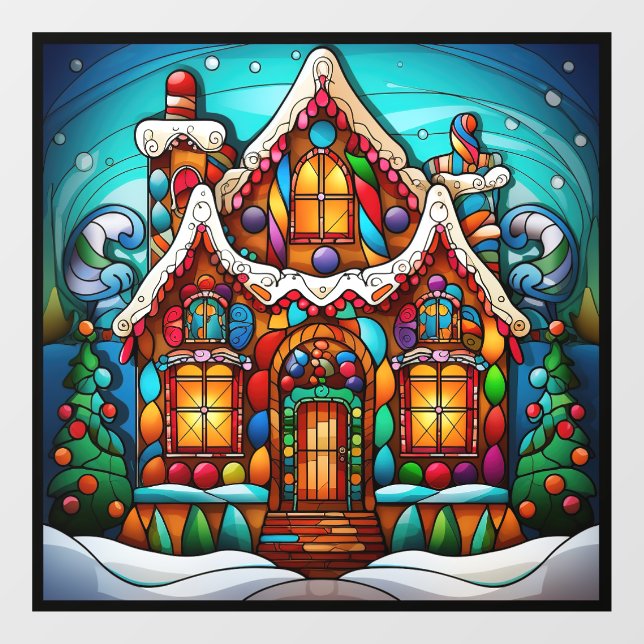 Autocollant Pour Fenêtre Clouage de la fenêtre en verre de Noël (Feuille)