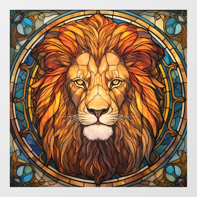 Autocollant Pour Fenêtre Clouage de la fenêtre Lion en verre tendu (Feuille)