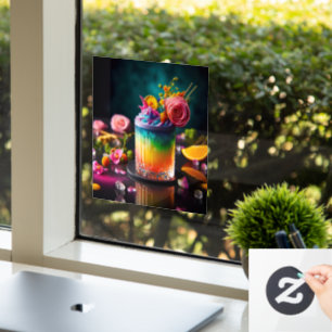 Autocollant Pour Fenêtre Cocktail coloré