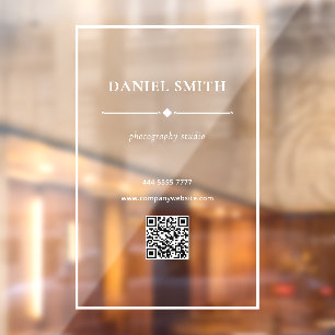 Autocollant Pour Fenêtre Code QR blanc pour Small Business Professional Off