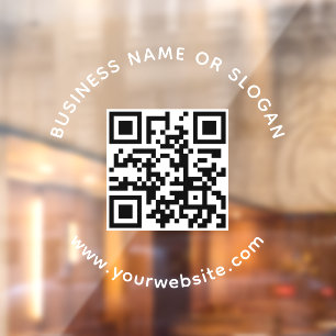 Autocollant Pour Fenêtre Code QR de l'entreprise professionnelle Nom de l'e