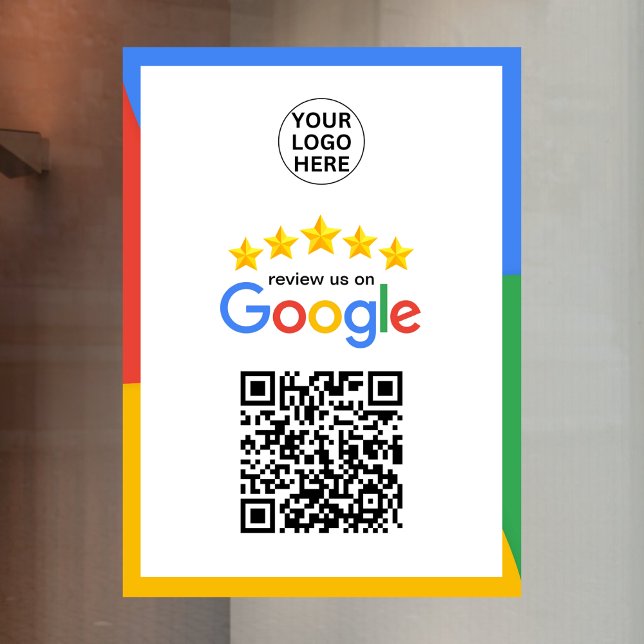 Autocollant Pour Fenêtre Code QR de révision de Google Business 5 étoiles  (Créateur téléchargé)