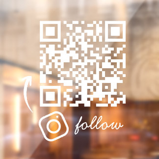 Autocollant Pour Fenêtre Code QR de suivi des médias sociaux pour porte d'e