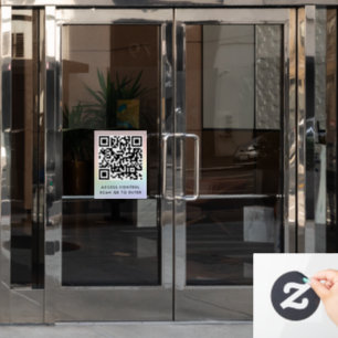 Autocollant Pour Fenêtre Code QR de verrouillage de porte à marque personna
