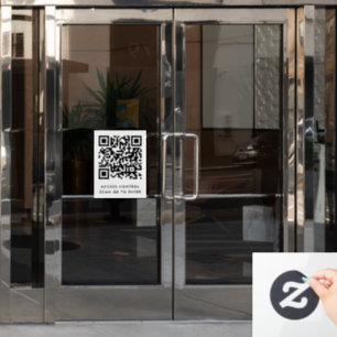 Autocollant Pour Fenêtre Code QR de verrouillage de porte à marque personna