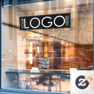 Autocollant Pour Fenêtre Code QR de vitrine de votre entreprise pour les ré