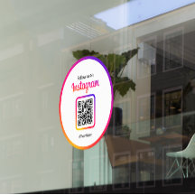 Code QR dégradé 12" Suivez-nous sur Instagram