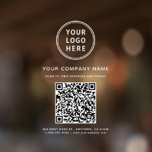 Code QR du logo de l'entreprise blanc