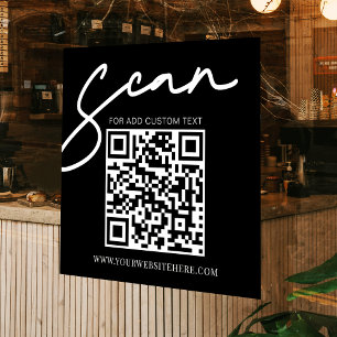 Autocollant Pour Fenêtre Code QR Entreprise Minimaliste Moderne Noir Scanne