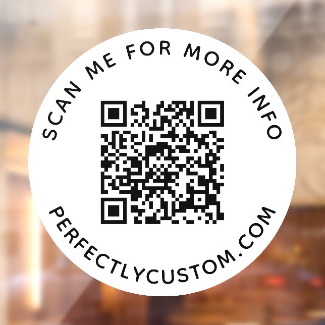 Autocollant Pour Fenêtre Code QR et bloc de texte personnalisé (Feuille 2)