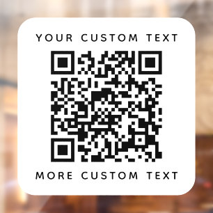 Autocollant Pour Fenêtre Code QR et Wi-Fi de modèle supérieur et inférieur