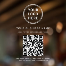 Code QR Logo Blanc Entreprise