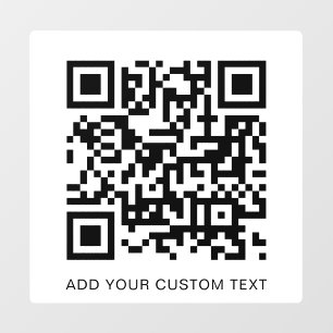 Autocollant Pour Fenêtre Code QR Moderne blanc élégant scannable