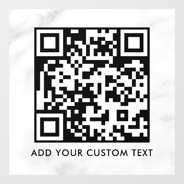 Autocollant Pour Fenêtre Code QR | Moderne Simple Élégant Scannable  (Feuille)