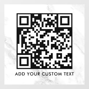 Autocollant Pour Fenêtre Code QR   Moderne Simple Élégant Scannable 