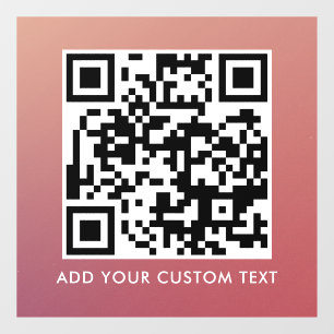 Autocollant Pour Fenêtre Code QR   Moderne Simple Scannable Élégant 