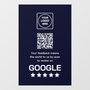 Autocollant Pour Fenêtre Code QR Navy personnalisé   Affichage Google Revie