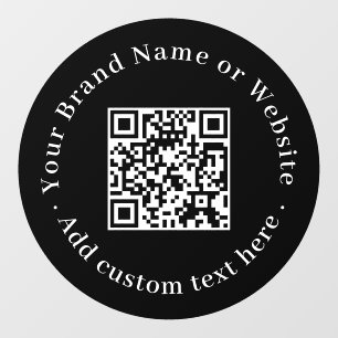 Autocollant Pour Fenêtre Code QR noir personnalisé   Présentation de l'entr