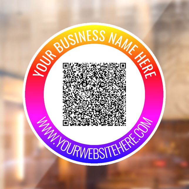 Autocollant Pour Fenêtre Code QR personnalisé et texte de votre fenêtre d'e (Feuille 2)