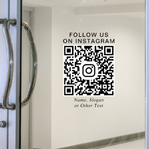 Autocollant Pour Fenêtre Code QR promotionnel Instagram