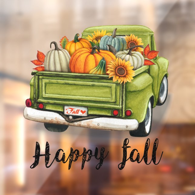 Autocollant Pour Fenêtre Collection d'automne de Thanksgiving à la mode (Feuille 2)