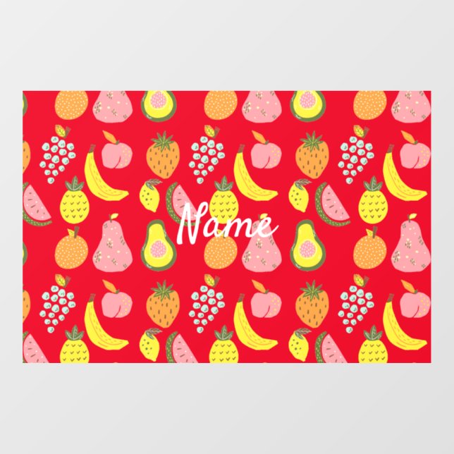 Autocollant Pour Fenêtre Collection de fruits assorés Thunder_Cove (Feuille)