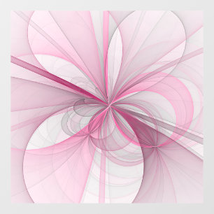 Autocollant Pour Fenêtre Conception Abstraite de fractal rose pâle moderne