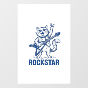 Autocollant Pour Fenêtre Conception de chemise à gravure vintage Rockstar C
