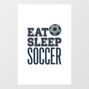 Autocollant Pour Fenêtre Conception de chemise de football vintage Eat Slee