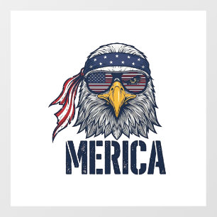 Autocollant Pour Fenêtre Conception de chemise Vintage Patriotic Eagle Meri