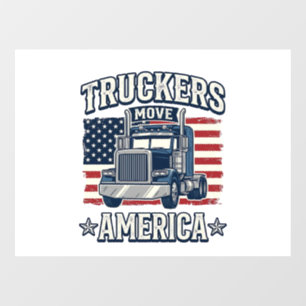Autocollant Pour Fenêtre Conception de chemise vintage pour camionneurs Ame