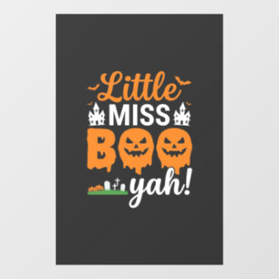 Autocollant Pour Fenêtre Conception de citrouille Little Miss Boo Yah Hallo