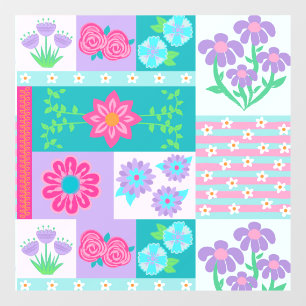 Autocollant Pour Fenêtre Conception de fleurs vibrantes en fleurs