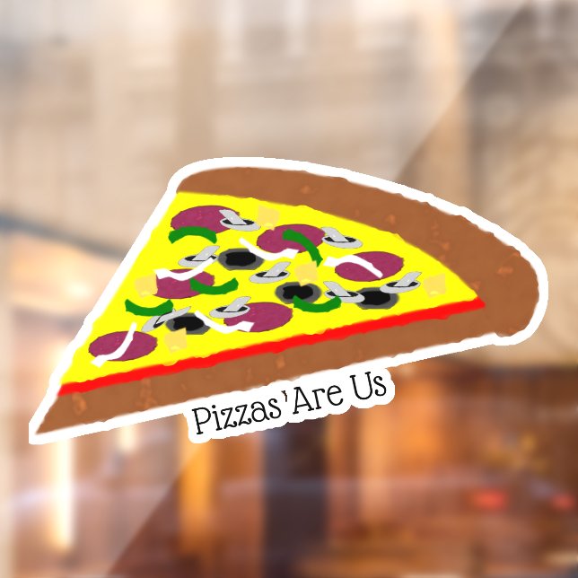 Autocollant Pour Fenêtre Conception de pizza (Feuille 2)