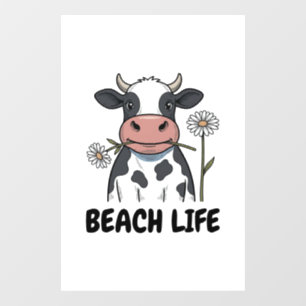 Autocollant Pour Fenêtre Conception de T-Shirt de gravure vintage de vache 