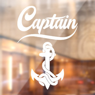 Autocollant Pour Fenêtre Conception nautique d'ancre de voilier capitaine