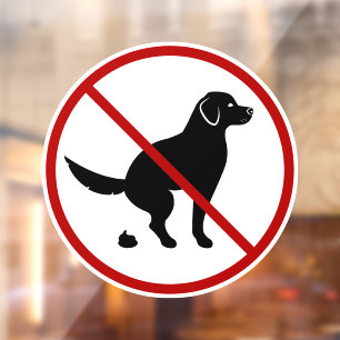 Autocollant Pour Fenêtre Conception Sans Déchets de Chien avec Silhouette d