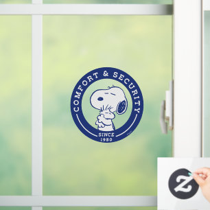 Autocollant Pour Fenêtre Confort et sécurité   Snoopy & Woodstock Hug