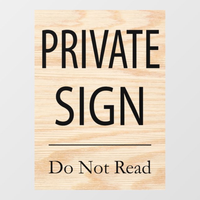 Autocollant Pour Fenêtre Connexion privée non lue (Feuille)